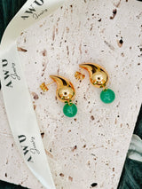 Green Aventurine Tear Drop Earrings