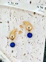 Lapis Lazuli Tear Drop Earrings