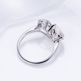 Pear and Heart Toi et Moi Moissanite Engagement Ring