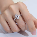 Mackenzie - Marquise on Marquise Band Moissanite Engagement Ring