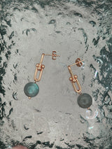 Labradorite U Link Earrings