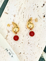 Carnelian Tear Drop Earrings