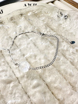 Milky Moonstone Half Cuban Half Paperclip Chain Bracelet