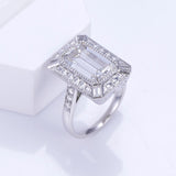 Emerald Clara Moissanite Engagement Ring