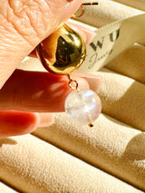 Milky Moonstone Tear Drop Earrings