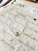 Labradorite Half Cuban Half Paperclip Chain Bracelet