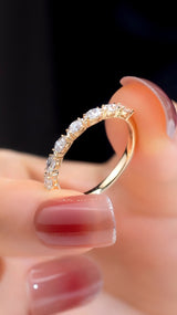 Milly - Marquise 7 stone Moissanite Wedding Band