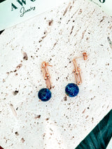 Lapis Lazuli U Link Earrings