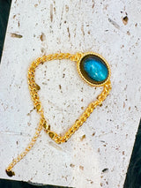 Labradorite Cuban Curb Link Bracelet