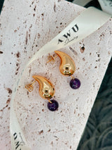 Amethyst Tear Drop Earrings