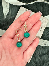 Malachite U Link Earrings