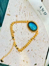 Labradorite Cuban Curb Link Bracelet