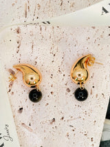 Black Obsidian (Gold Sheen) Tear Drop Earrings