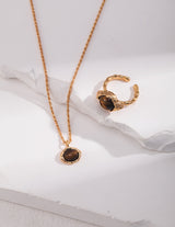 Tiger's Eye Open Ring