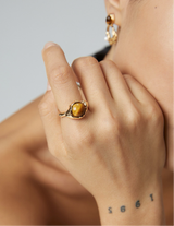 Tiger's Eye Open Ring