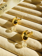 Citrine Tear Drop Earrings