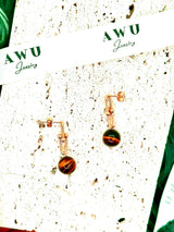 Tiger's Eye U Link Earrings