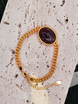 Amethyst Cuban Curb Link Bracelet