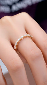 Milly - Marquise 7 stone Moissanite Wedding Band