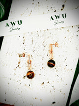 Tiger's Eye U Link Earrings