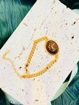 Tiger's Eye Cuban Curb Link Bracelet