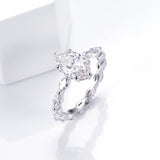 Mackenzie - Marquise on Marquise Band Moissanite Engagement Ring