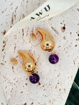 Amethyst Tear Drop Earrings