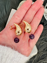 Amethyst Tear Drop Earrings