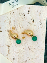 Malachite Tear Drop Earrings