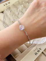Milky Moonstone Half Cuban Half Paperclip Chain Bracelet