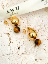 Tiger's Eye Tear Drop Earrings