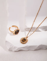 Tiger's Eye Open Ring