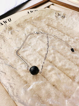 Black Obsidian (Gold Sheen) Half Cuban Half Paperclip Chain Bracelet