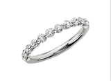 Cleo - Floating Round Half Eternity Moissanite Wedding Band
