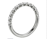 Cleo - Floating Round Half Eternity Moissanite Wedding Band