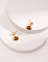 Tiger's Eye Bead-Embellished Drop Earrings