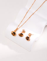 Tiger's Eye Bead-Embellished Drop Earrings