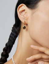 Tiger's Eye Hoop Drop Earrings