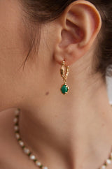 Malachite Abstract Drop Earrings