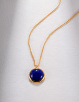 Lapis Lazuli Necklace with Classic Round Pendant