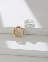 Moonstone Ornate Open Ring