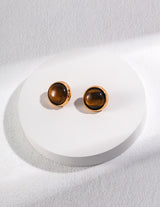 Tiger's Eye Classic Stud Earrings