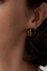 Tiger's Eye Classic Stud Earrings