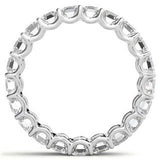 3x5mm Emerald Moissanite Eternity Wedding Band