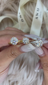 Natalie - Round Solitaire Moissanite Engagement Ring