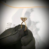 Sale - 5ct Naomi Oval Twisted Cable 18k gold Solitaire Moissanite Engagement Ring