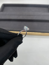 Camelia - Oval Pave Hidden Basket on Pave Band Moissanite Engagement Ring