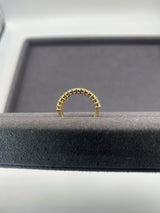 2x4mm Emerald Moissanite Half Eternity Wedding Band