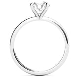 Round 4 Prongs Solitaire Moissanite Engagement Ring
