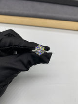 Avery - Round Petal Prongs Solitaire Moissanite Engagement Ring